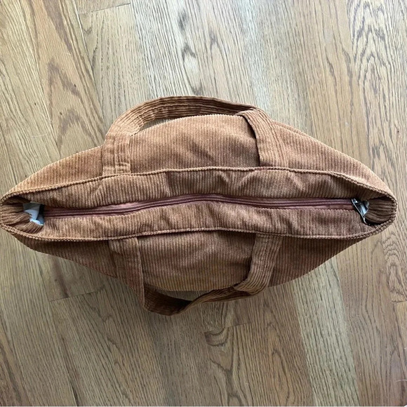 EUC Hirsch + Timber Brown Corduroy Zip-up Tote Bag - Picture 7 of 9